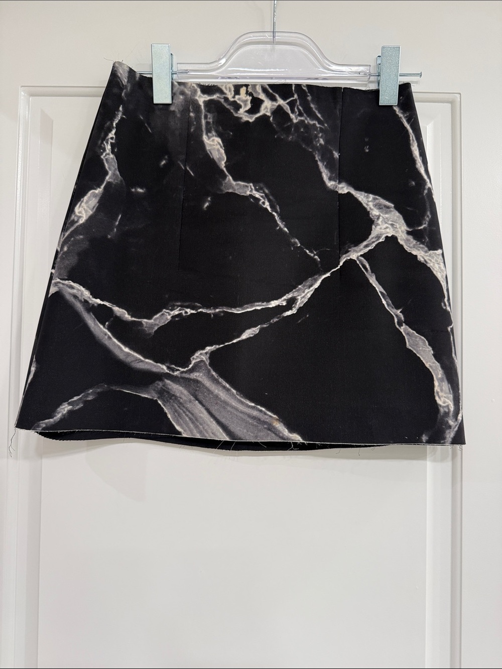 Robert Rodriguez Black Marble-Print Mini Skirt